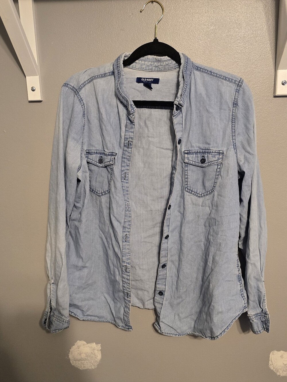 Old Navy Light Chambray Button-Down Shirt - Light Blue